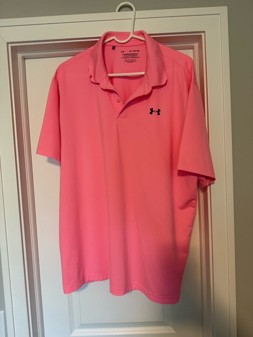 Under Armour Men’s Hot Pink Polo Performance Shirt